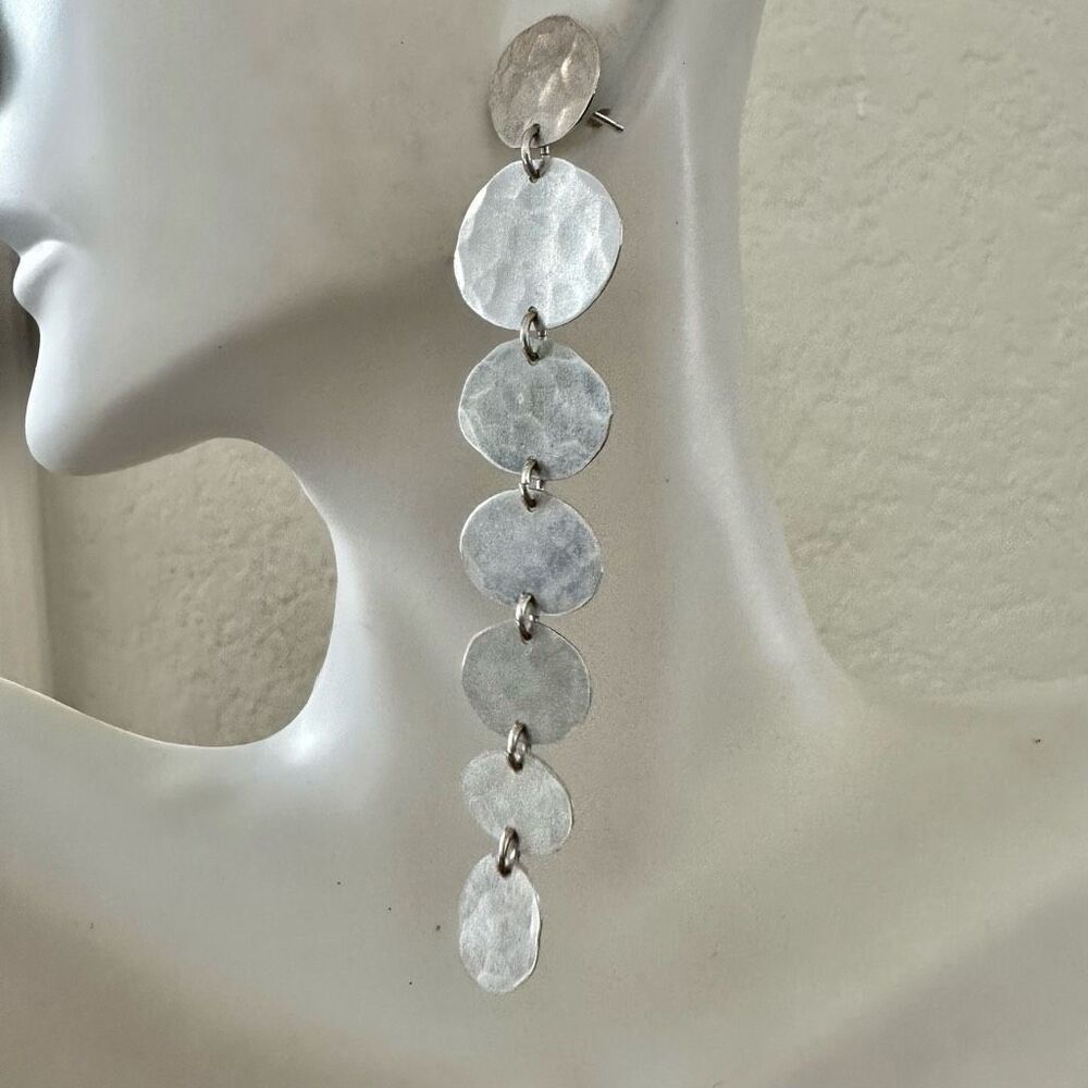 Carolyn Keys Cloud Lina Sterling Silver Statement Earrings - Picture 2 of 7